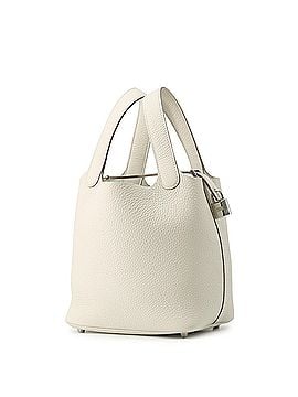Hermès Hermes Picotin Lock PM Handbag, Craie Taurillon Clemence Leather, K Stamp, HERMES Tote Bag, Lock, Women's, (view 2)