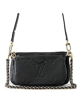 Louis Vuitton Louis Vuitton shoulder bag, Monogram Empreinte, Multi Pochette Accessoires M80399, black. Monogram, handbag, Vuitton. (view 1)