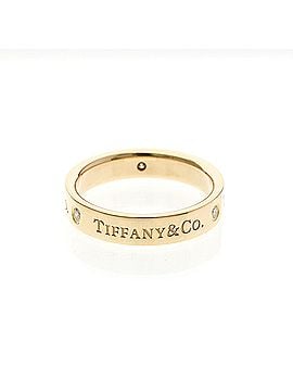 Tiffany & Co. TIFFANY Flat Band Ring With 3 Diamonds Pink Gold (18K) Polished (view 1)