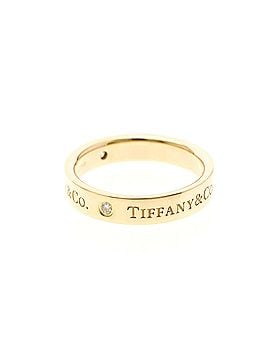Tiffany & Co. TIFFANY Flat Band Ring With 3 Diamonds Pink Gold (18K) Polished (view 2)