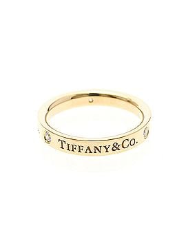 Tiffany & Co. TIFFANY Flat Band Ring With 3 Diamonds Pink Gold (18K) Polished (view 1)