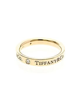 Tiffany & Co. TIFFANY Flat Band Ring With 3 Diamonds Pink Gold (18K) Polished (view 2)