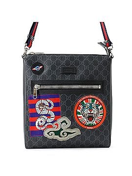 Gucci Gucci GG Supreme Courier Shoulder Bag, Handbag 474137, GUCCI for Men, Black, Handbag, Men's (view 1)