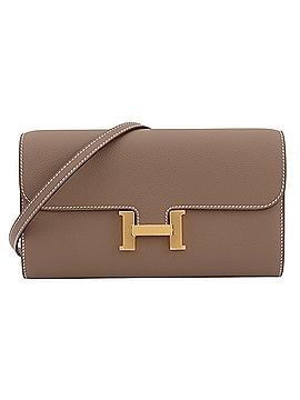 Hermès Hermes Constance To Go Long Wallet, Etoupe Evercolor, W Stamp, Shoulder HERMES WALLET (view 1)