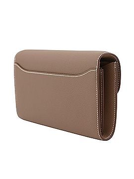 Hermès Hermes Constance To Go Long Wallet, Etoupe Evercolor, W Stamp, Shoulder HERMES WALLET (view 2)