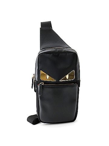 Fendi Fendi Body Bag Monster Bugs Eye Nylon Leather 7VZ033 FENDI Handbag Black (view 1)