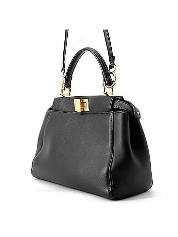 Fendi Fendi Peekaboo Mini Leather Handbag 8BN244 FENDI 2-way Shoulder Bag Black (view 2)