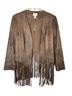 Chico's Brown Faux Leather Jacket Size L - photo 1