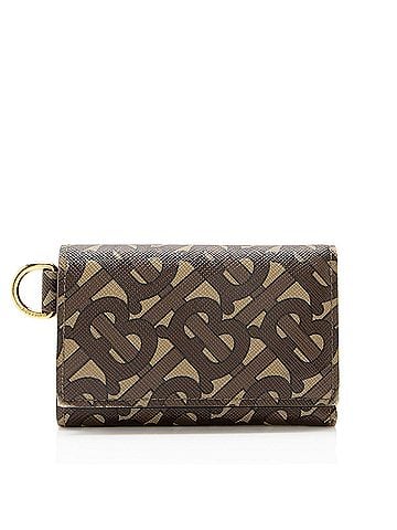 Burberry Burberry Coated Canvas T Monogram Trifold Wallet (view 1)
