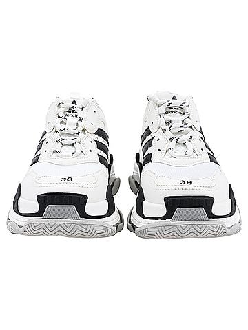 Balenciaga Balenciaga x Adidas Triple S Sneakers in White Polyester (view 2)