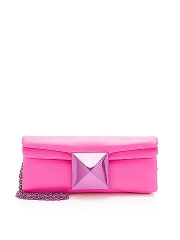 Mario Valentino Valentino Lambskin One Stud Clutch (view 1)