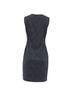 AKRIS 100% Wool Gray Akris Patterned Mini Shift Dress in Grey Wool Size 10 - photo 4