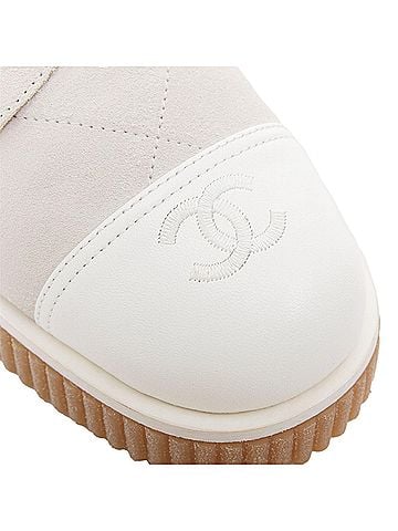 Chanel Chanel CC suede calfskin quilted combat boots (view 2)