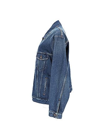Balenciaga  Balenciaga 'You Are The World' Embroidered Denim Jacket in Blue Cotton (view 2)