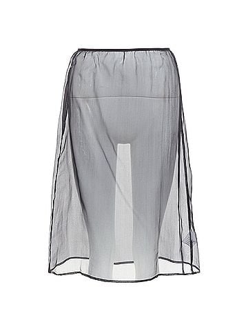Dries Van Noten Dries Van Noten silk sheer high waist knee skirt (view 1)