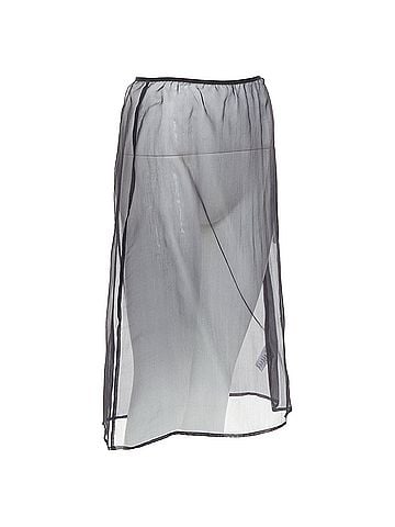 Dries Van Noten Dries Van Noten silk sheer high waist knee skirt (view 2)