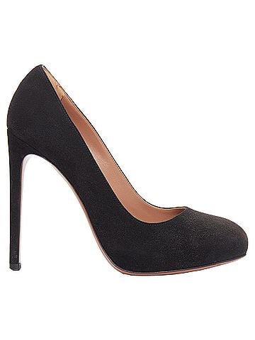 Alaïa Alaia black suede leather almond toe high heel court pumps (view 1)