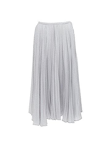 Fendi Fendi silk grey polka dots midi skirt (view 1)