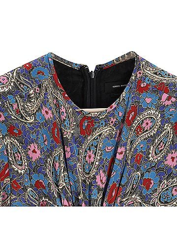 Isabel Marant Isabel Marant Linario Printed Midi Dress in Multicolor Viscose (view 2)
