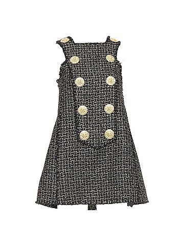 Balmain Balmain gold tweed swing mini dress (view 1)