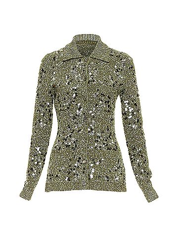 Gucci Gucci green boucle sequin cardigan (view 1)