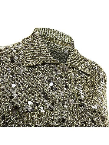Gucci Gucci green boucle sequin cardigan (view 2)