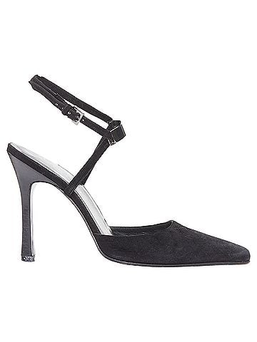 Gucci Gucci black suede metal slingback pumps (view 2)