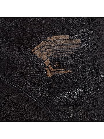 Versace Versace Sport Vintage black leather medusa print pencil skirt (view 2)