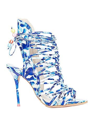 Sophia Webster Sophia Webster blue printed cage heels (view 1)