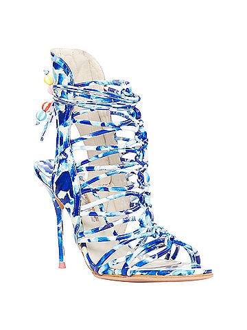 Sophia Webster Sophia Webster blue printed cage heels (view 2)