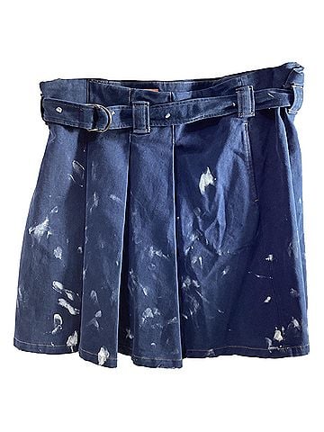 Acne Acne Studios Blå Konst Denim Painted Skirt in Blue Cotton (view 1)