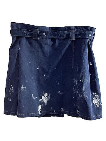 Acne Acne Studios Blå Konst Denim Painted Skirt in Blue Cotton (view 2)
