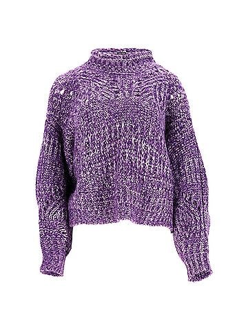 Isabel Marant Isabel Marant Jarren Turtleneck Sweater in Purple Mohair (view 1)