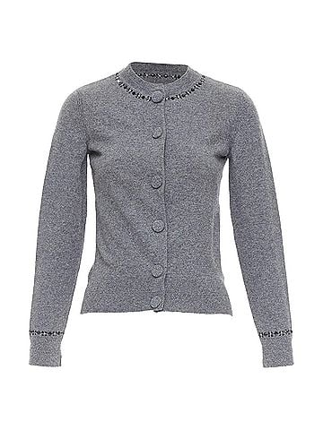 Marc Jacobs Marc Jacobs grey embellished cardigan (view 1)