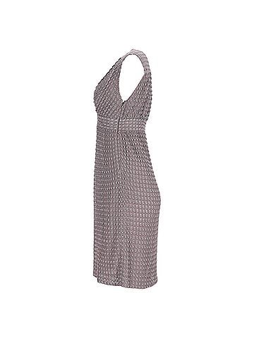 Missoni  Missoni Knitted Deep Neck Mini Dress in Brown Viscose (view 2)