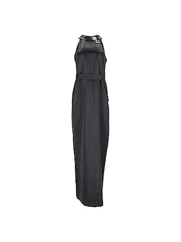 Emilio Pucci  Emilio Pucci Embellished Halter Neck Maxi Dress in Black Silk (view 1)