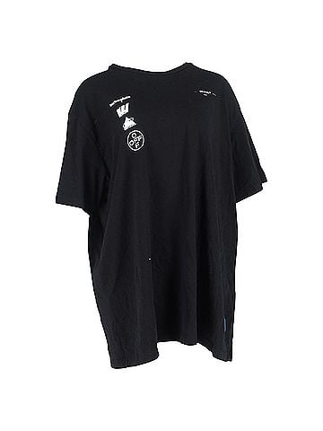 OFF-WHITE Off-White Oversized Mariana de Silva T-Shirt in Black Cotton (view 1)