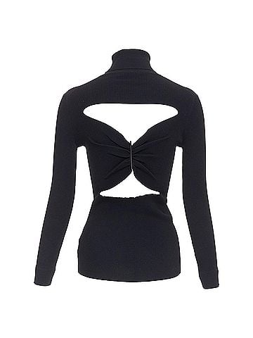 Jil Sander Jil Sander open back bar ruched turtleneck top (view 1)