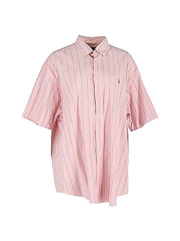 Ralph Lauren  Ralph Lauren Vertical Stripe Short Sleeve Shirt in Pink Cotton (view 1)