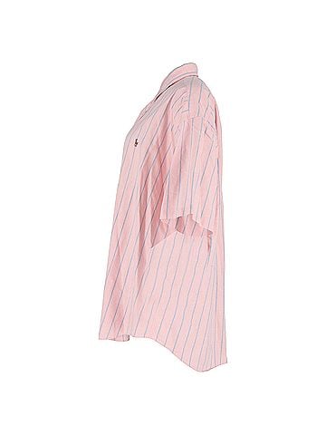 Ralph Lauren  Ralph Lauren Vertical Stripe Short Sleeve Shirt in Pink Cotton (view 2)