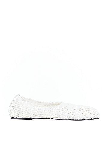 The Row The Row Ballet crochet fabric trimmed flat shoes (view 1)