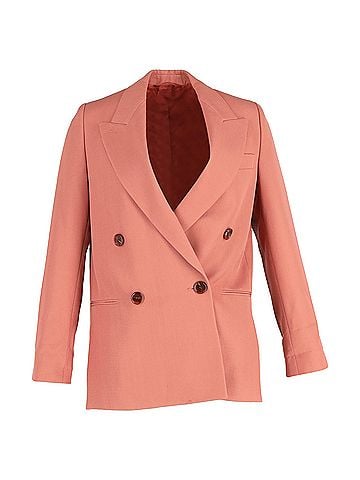 Acne Acne Studios Double-Breasted Blazer in Coral Wool (view 1)