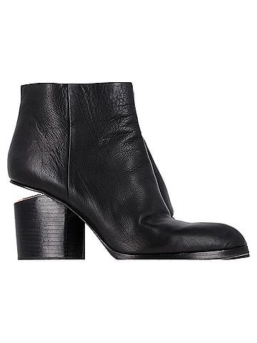 Alexander Wang Alexander Wang Gabi Cutout Heel Ankle Boots in Black Leather (view 1)