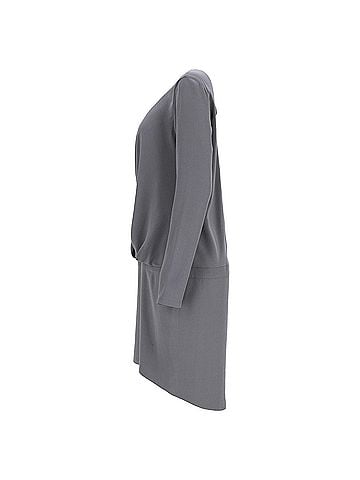 Brunello Cucinelli  Brunello Cucinelli Draped Mini Dress in Grey Silk (view 2)