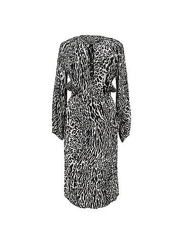 Altuzarra  Altuzarra Animal Print Midi Long Sleeve Dress in Multicolor Viscose (view 1)