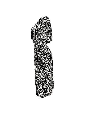 Altuzarra  Altuzarra Animal Print Midi Long Sleeve Dress in Multicolor Viscose (view 2)