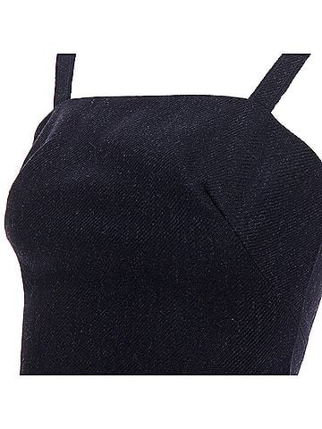 Miu Miu Miu Miu Fleece Wool Charcoal Grey Bustier Top (view 2)