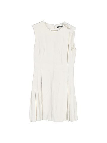 Alexander McQueen Alexander McQueen Sleeveless Mini Dress in Cream Polyester (view 1)