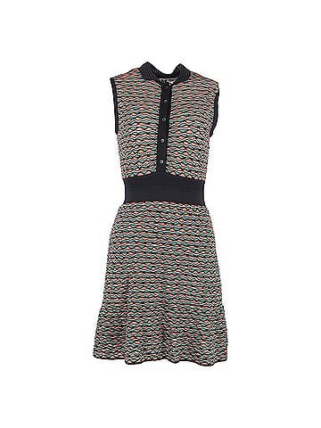 Missoni  Missoni Patterned Buttoned Mini Dress in Multicolor Cotton (view 1)