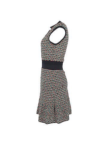 Missoni  Missoni Patterned Buttoned Mini Dress in Multicolor Cotton (view 2)